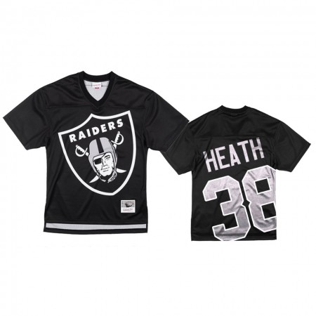Camiseta Hombre NFL Las Vegas Raiders Jeff Heath 38 Negro Big Face